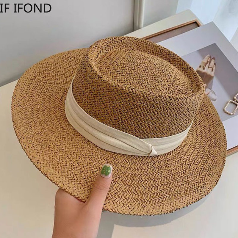 Bucket Hat Straw - Spring Summer Breathable Straw Hats For