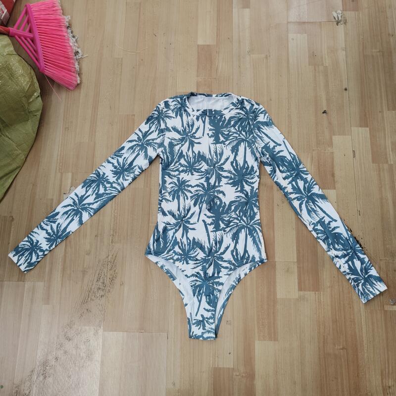 Tropical Palm Print Bodysuits  - Swim Trunk Quick Dry review and price