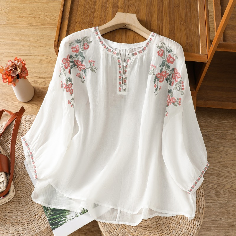 Chinese Style Women's Clothing - Linen Shirt Breathable review and price