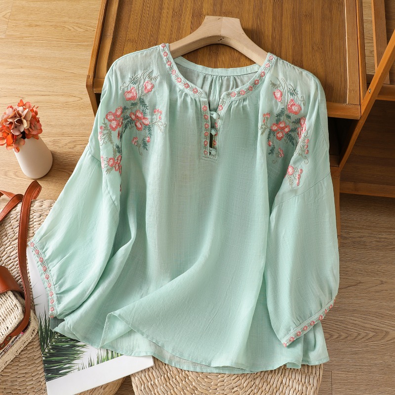 Chinese Style Women's Clothing - Linen Shirt Breathable review and price