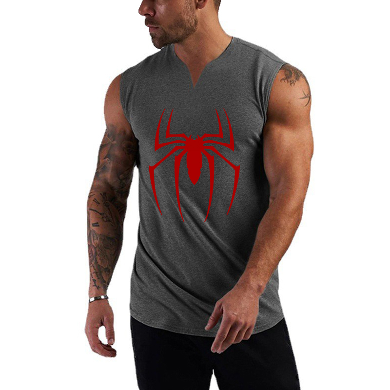 Red Spider Printed Gym Fitness - Tank Top Muscle review and price