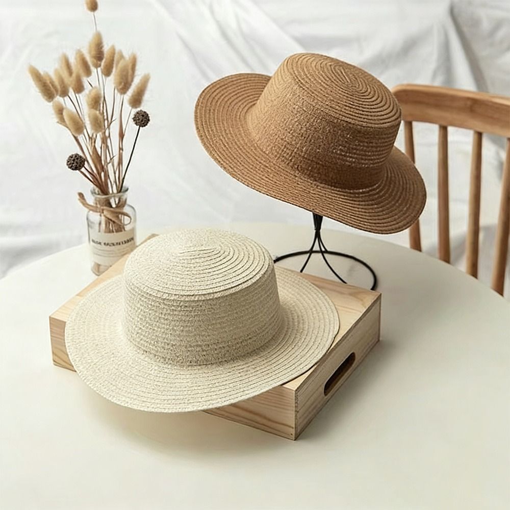 Fashionable Wide Brim Straw Ha - Bucket Hat Straw review and price